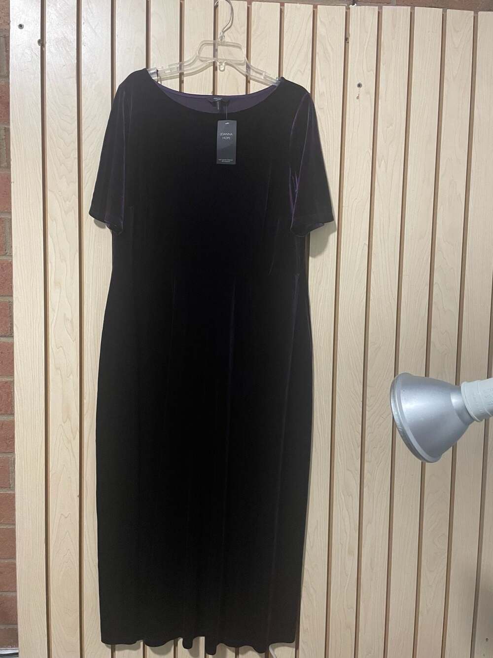 Joanna Hope Purple Velvet Midi Dress Size 18
